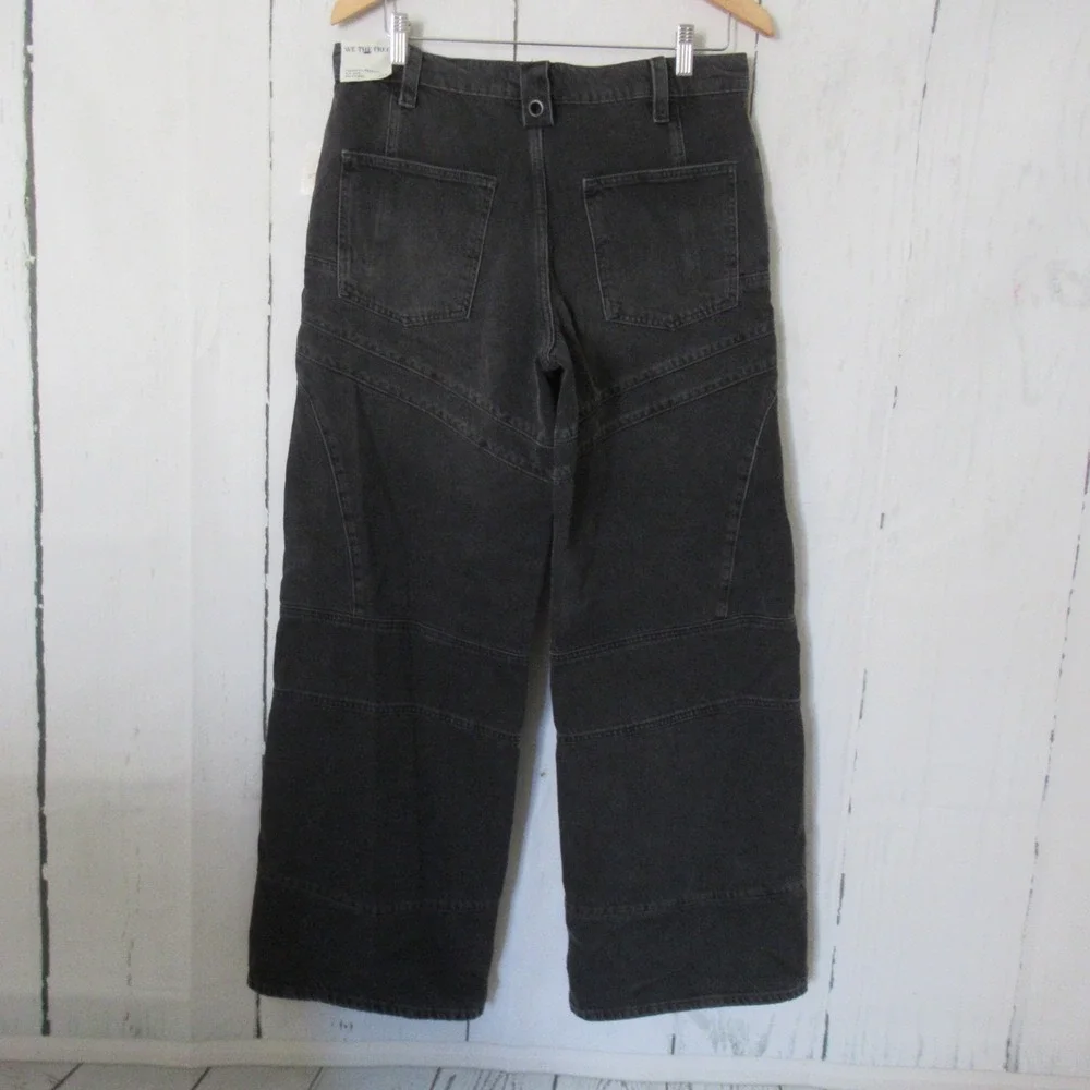 NEW We The Free People Jeans 29 Mid Rise Boyfriend‎ Baggy Moto Unknown Reasons